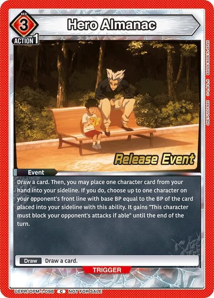 Hero Almanac, UE06BT: One Punch Man Release Event Cards UEPR/OPM-1-098
