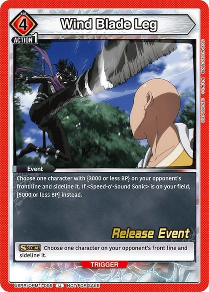 Wind Blade Leg, UE06BT: One Punch Man Release Event Cards UEPR/OPM-1-099