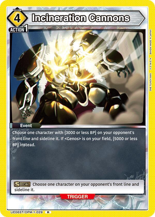 Incineration Cannons, UE06ST: One Punch Man Starter Deck UE06ST/OPM-1-029
