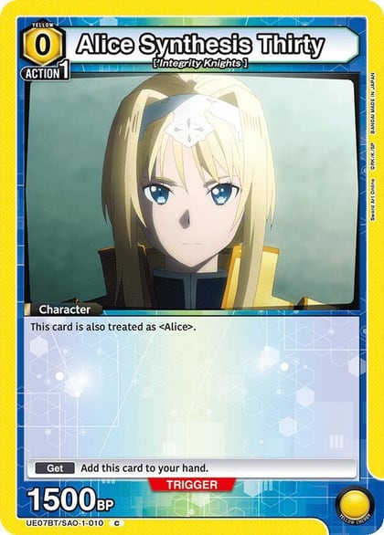 Alice Synthesis Thirty (010), UE07BT: Sword Art Online UE07BT/SAO-1-010