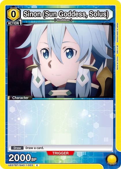 Sinon (Sun Goddess, Solus) (023), UE07BT: Sword Art Online UE07BT/SAO-1-023