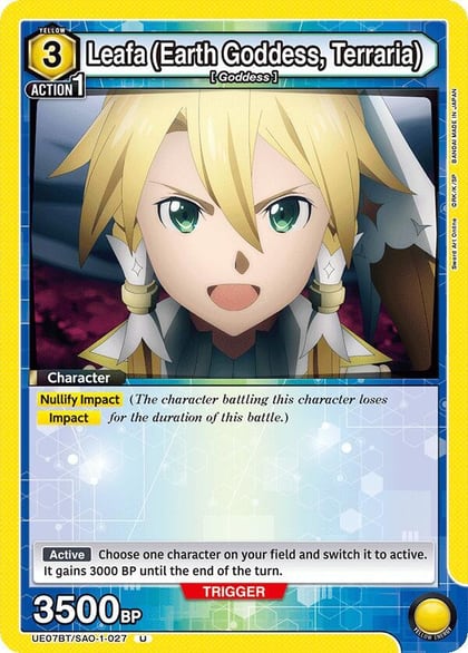 Leafa (Earth Goddess, Terraria) (027), UE07BT: Sword Art Online UE07BT/SAO-1-027