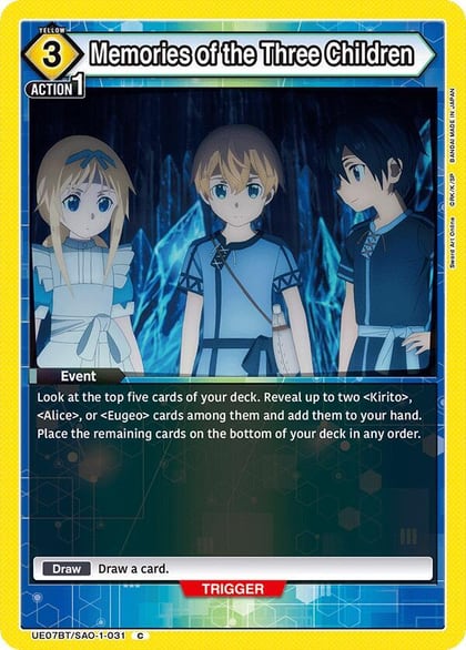 Memories of the Three Children, UE07BT: Sword Art Online UE07BT/SAO-1-031