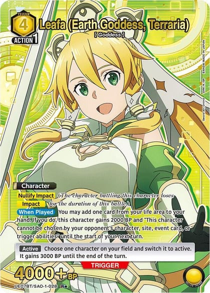 Leafa (Earth Goddess, Terraria) (028) (R*), UE07BT: Sword Art Online UE07BT/SAO-1-028