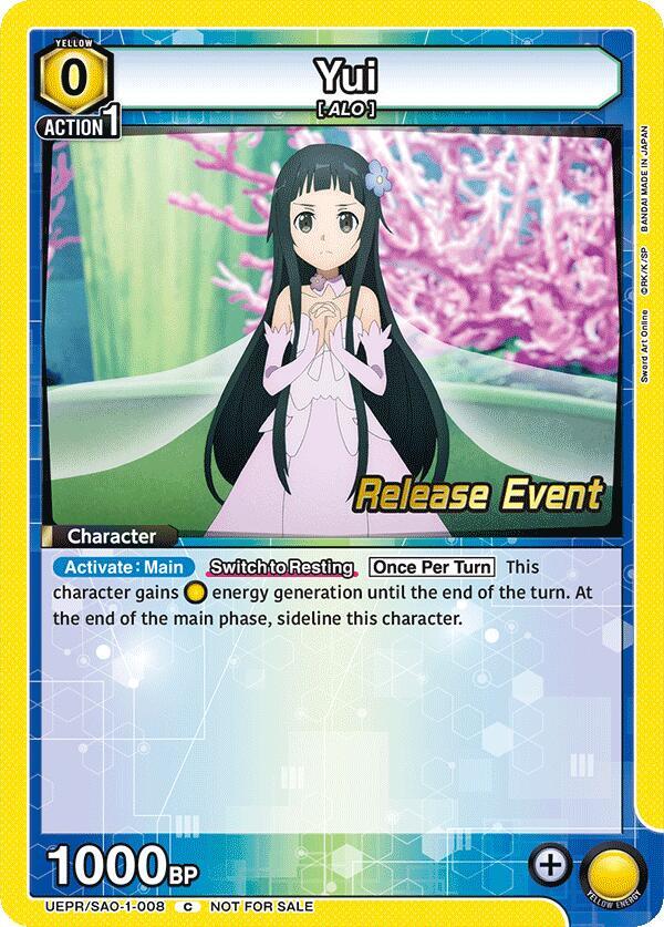 Yui (008), UE07BT: Sword Art Online Release Event Cards UEPR/SAO-1-008