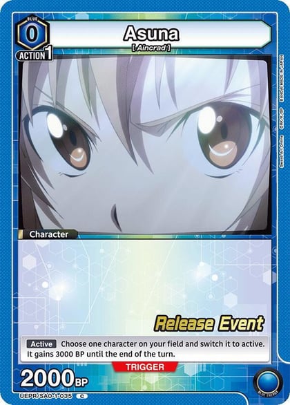 Asuna (035), UE07BT: Sword Art Online Release Event Cards UEPR/SAO-1-035