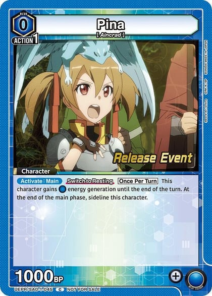 Pina, UE07BT: Sword Art Online Release Event Cards UEPR/SAO-1-045