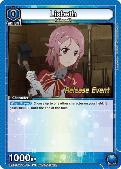 Lisbeth (047), UE07BT: Sword Art Online Release Event Cards UEPR/SAO-1-047