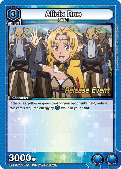 Alicia Rue, UE07BT: Sword Art Online Release Event Cards UEPR/SAO-1-050