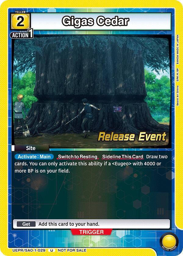 Gigas Cedar, UE07BT: Sword Art Online Release Event Cards UEPR/SAO-1-029