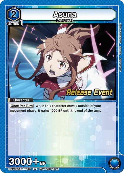 Asuna (036), UE07BT: Sword Art Online Release Event Cards UEPR/SAO-1-036