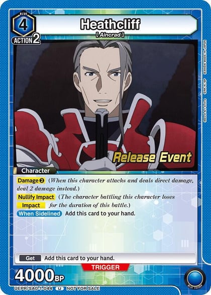 Heathcliff, UE07BT: Sword Art Online Release Event Cards UEPR/SAO-1-044