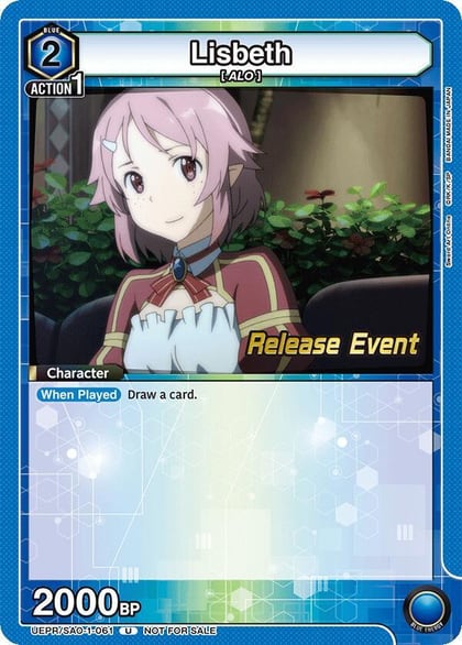 Lisbeth (061), UE07BT: Sword Art Online Release Event Cards UEPR/SAO-1-061