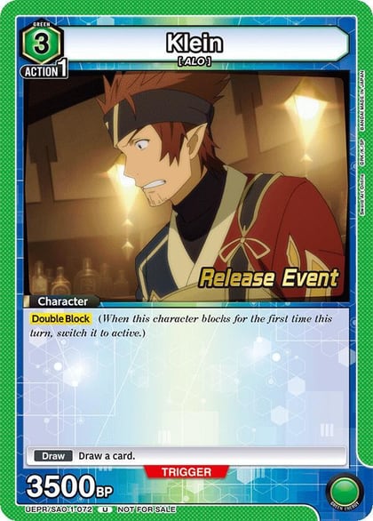 Klein (072), UE07BT: Sword Art Online Release Event Cards UEPR/SAO-1-072