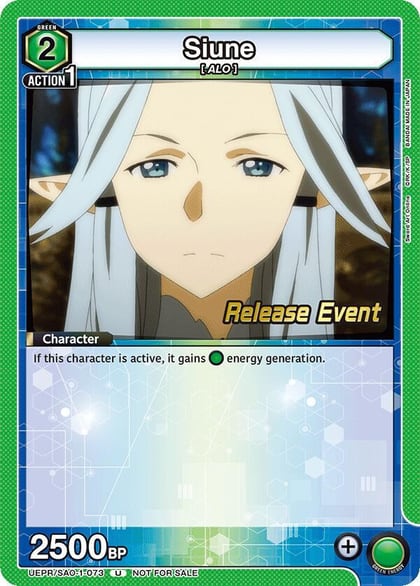 Siune, UE07BT: Sword Art Online Release Event Cards UEPR/SAO-1-073
