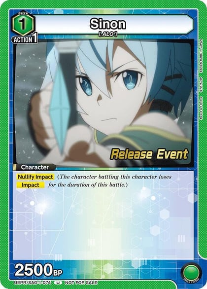 Sinon (074), UE07BT: Sword Art Online Release Event Cards UEPR/SAO-1-074