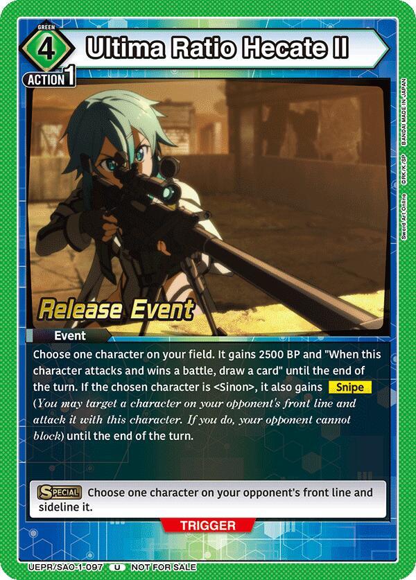 Ultima Ratio Hecate II, UE07BT: Sword Art Online Release Event Cards UEPR/SAO-1-097