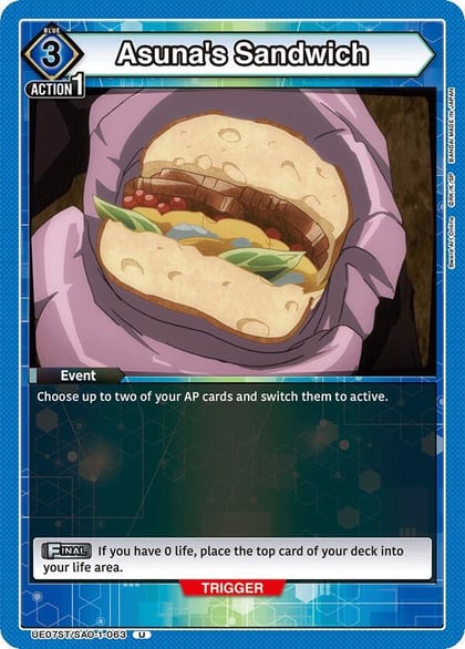 Asuna's Sandwich, UE07ST: Sword Art Online Starter Deck UE07ST/SAO-1-063