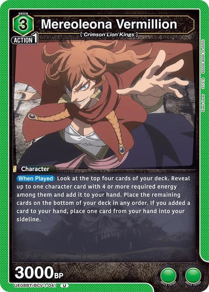 Mereoleona Vermillion (041), UE08BT: Black Clover UE08BT/BCV-1-041