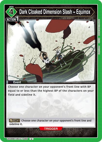 Dark Cloaked Dimension Slash ~ Equinox, UE08BT: Black Clover UE08BT/BCV-1-066
