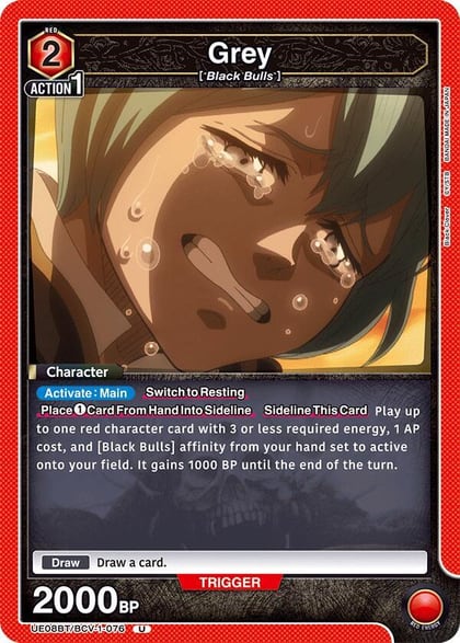Grey (076), UE08BT: Black Clover UE08BT/BCV-1-076