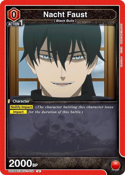 Nacht Faust (078), UE08BT: Black Clover UE08BT/BCV-1-078