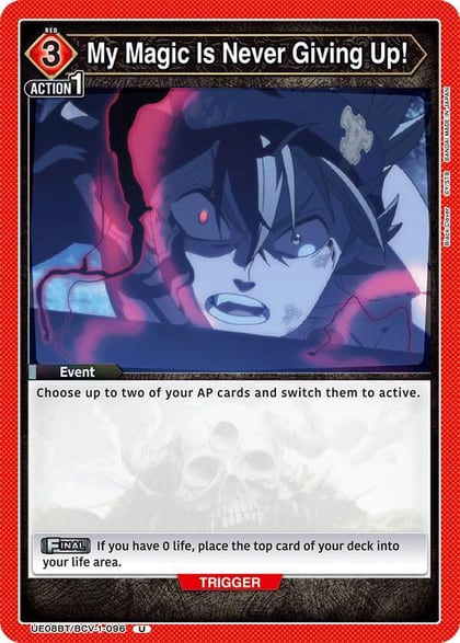 My Magic Is Never Giving Up!, UE08BT: Black Clover UE08BT/BCV-1-096