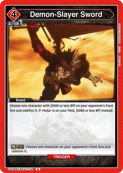 Demon-Slayer Sword, UE08BT: Black Clover UE08BT/BCV-1-100