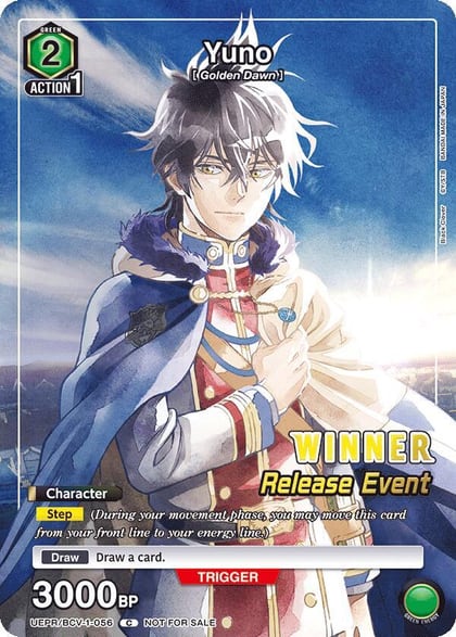 Yuno (Release Event Winner), UE08BT: Black Clover Release Event Cards UEPR/BCV-1-056