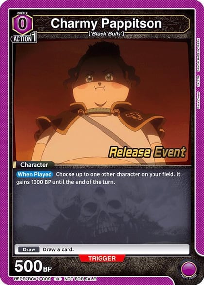 Charmy Pappitson (009), UE08BT: Black Clover Release Event Cards UEPR/BCV-1-009