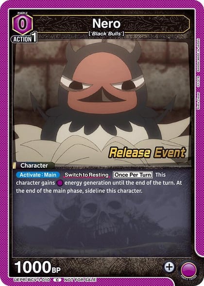 Nero (010), UE08BT: Black Clover Release Event Cards UEPR/BCV-1-010