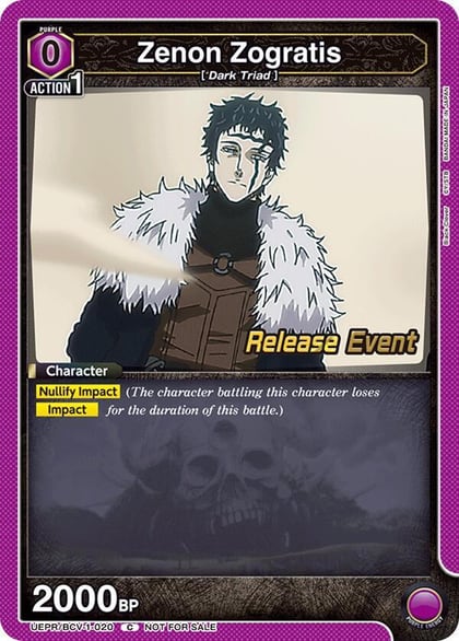 Zenon Zogratis (020), UE08BT: Black Clover Release Event Cards UEPR/BCV-1-020