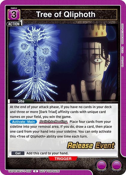 Tree of Qliphoth, UE08BT: Black Clover Release Event Cards UEPR/BCV-1-028