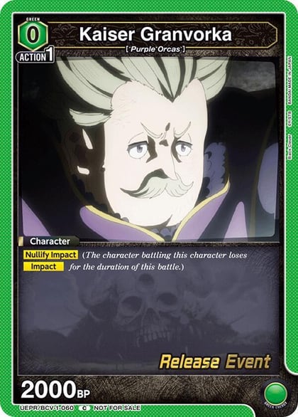 Kaiser Granvorka, UE08BT: Black Clover Release Event Cards UEPR/BCV-1-060