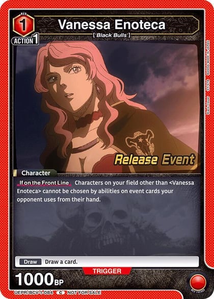 Vanessa Enoteca (084), UE08BT: Black Clover Release Event Cards UEPR/BCV-1-084
