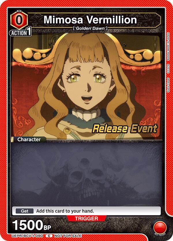 Mimosa Vermillion (090), UE08BT: Black Clover Release Event Cards UEPR/BCV-1-090
