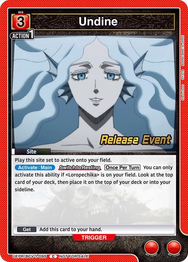 Undine, UE08BT: Black Clover Release Event Cards UEPR/BCV-1-095