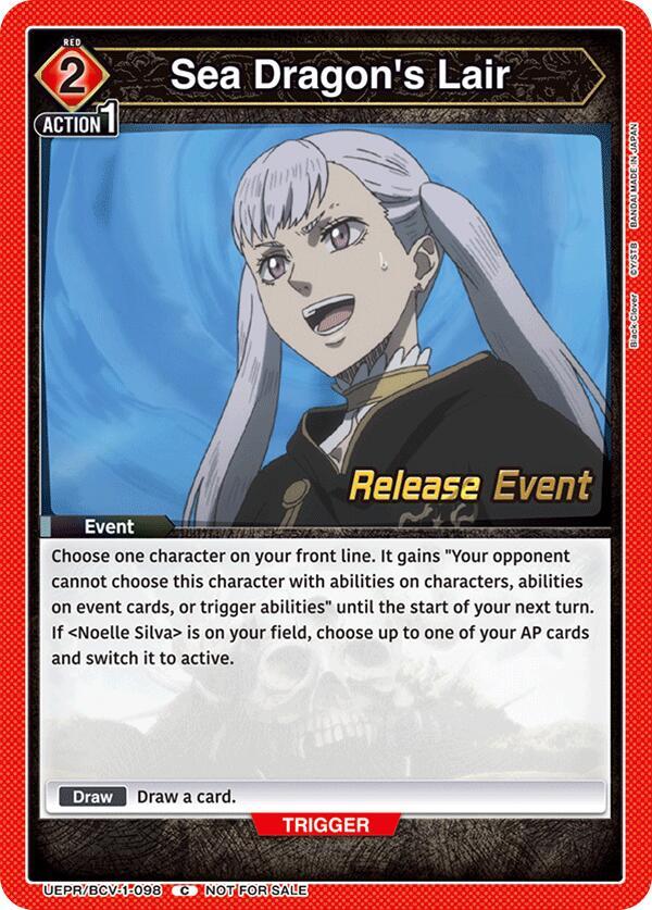 Sea Dragon's Lair, UE08BT: Black Clover Release Event Cards UEPR/BCV-1-098