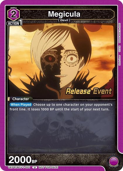 Megicula, UE08BT: Black Clover Release Event Cards UEPR/BCV-1-001
