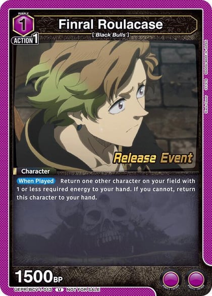 Finral Roulacase (013), UE08BT: Black Clover Release Event Cards UEPR/BCV-1-013