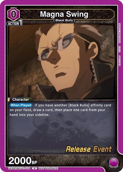 Magna Swing, UE08BT: Black Clover Release Event Cards UEPR/BCV-1-014