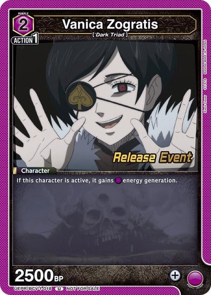 Vanica Zogratis (018), UE08BT: Black Clover Release Event Cards UEPR/BCV-1-018