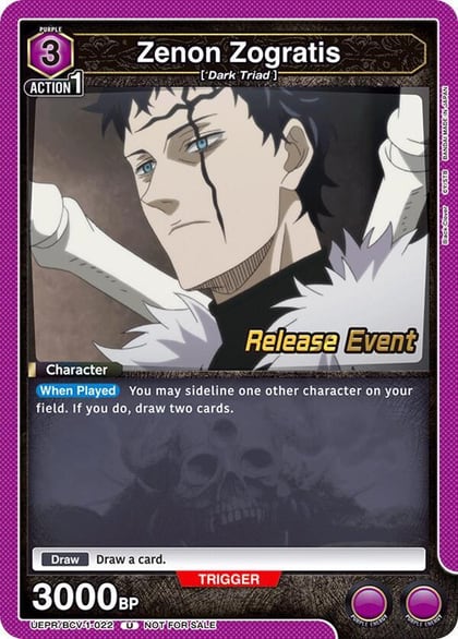 Zenon Zogratis (022), UE08BT: Black Clover Release Event Cards UEPR/BCV-1-022