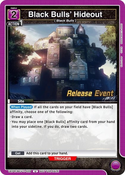 Black Bulls' Hideout, UE08BT: Black Clover Release Event Cards UEPR/BCV-1-029