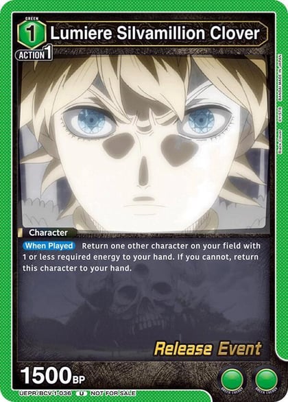 Lumiere Silvamillion Clover, UE08BT: Black Clover Release Event Cards UEPR/BCV-1-036