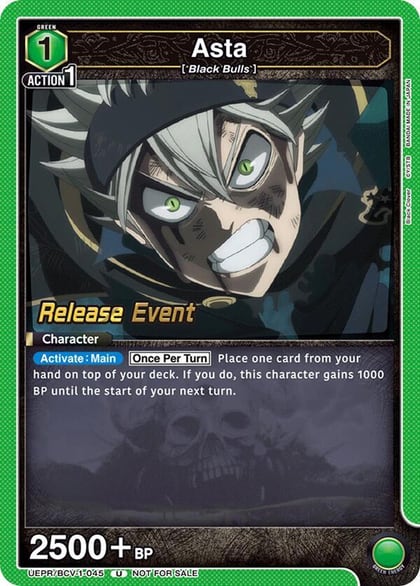 Asta (045), UE08BT: Black Clover Release Event Cards UEPR/BCV-1-045