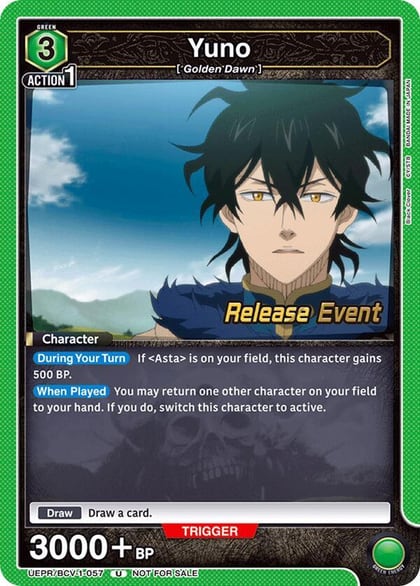 Yuno (057), UE08BT: Black Clover Release Event Cards UEPR/BCV-1-057