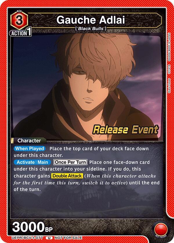 Gauche Adlai (077), UE08BT: Black Clover Release Event Cards UEPR/BCV-1-077