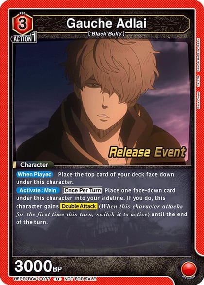 Gauche Adlai (077), UE08BT: Black Clover Release Event Cards UEPR/BCV-1-077