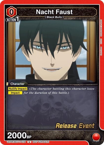 Nacht Faust (078), UE08BT: Black Clover Release Event Cards UEPR/BCV-1-078